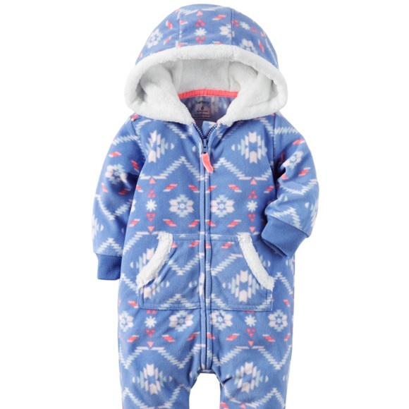 Carter's Other - Carters hooded fleece jumpsuit